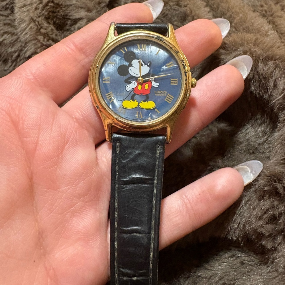 Gold and Black Mickey Mouse Smartwatch
